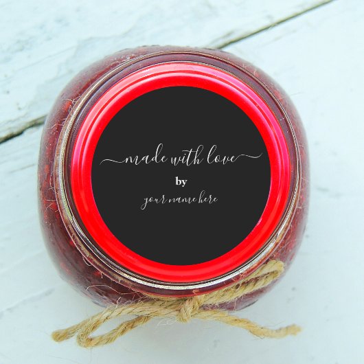 Handgemaakte Eenvoudige legante verpakking Ronde Sticker