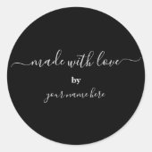 Handgemaakte Eenvoudige legante verpakking Ronde Sticker (Voorkant)