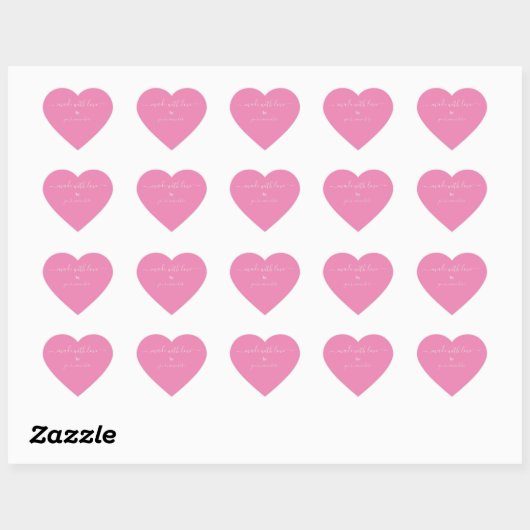 Handgemaakte eenvoudige toverroze hart sticker (Vel)