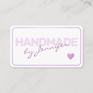 Handgemaakte Elegante Paarse Eenvoudige Stijl Hart Visitekaartje