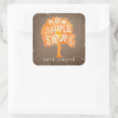 Handgemaakte esdoornsiroop productetiket Sticker (Tas)