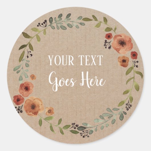 Handgemaakte  flessenmakreel met schroefdraad ronde sticker (Voorkant)