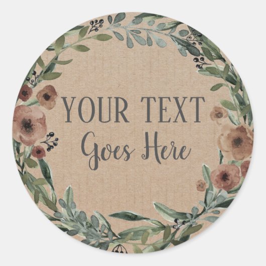 Handgemaakte  flessenmakreel met schroefdraad ronde sticker (Voorkant)