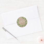 Handgemaakte  flessenmakreel met schroefdraad ronde sticker (Envelop)