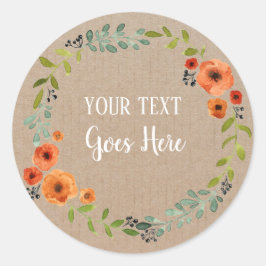 Handgemaakte  flessenmakreel met schroefdraad ronde sticker