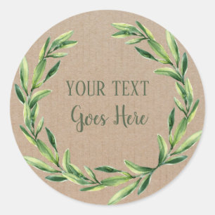 Handgemaakte  flessenmakreel met schroefdraad ronde sticker