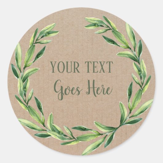 Handgemaakte flessenmakreel met schroefdraad ronde sticker (Voorkant)