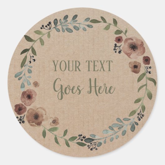 Handgemaakte  flessenmakreel met schroefdraad ronde sticker (Voorkant)