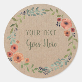 Handgemaakte  flessenmakreel met schroefdraad ronde sticker