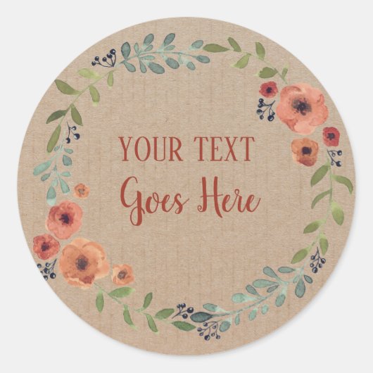 Handgemaakte  flessenmakreel met schroefdraad ronde sticker (Voorkant)