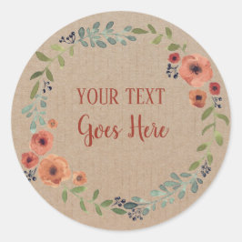 Handgemaakte  flessenmakreel met schroefdraad ronde sticker