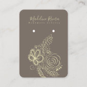 Handgemaakte Floral Handmade Earring Display Kaart Contactkaartje (Voorkant)