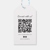 Handgemaakte garen haak dank u gebreid met liefde cadeaulabel (Achterkant)