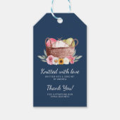 Handgemaakte garen haak gebreid met liefde dank u cadeaulabel (Voorkant)