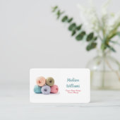 Handgemaakte garenwinkel visitekaartje (Staand voorkant)