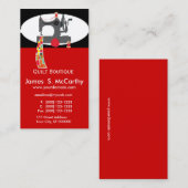 Handgemaakte gebogen Antiek naaimachine Visitekaartje (Voorkant / Achterkant)