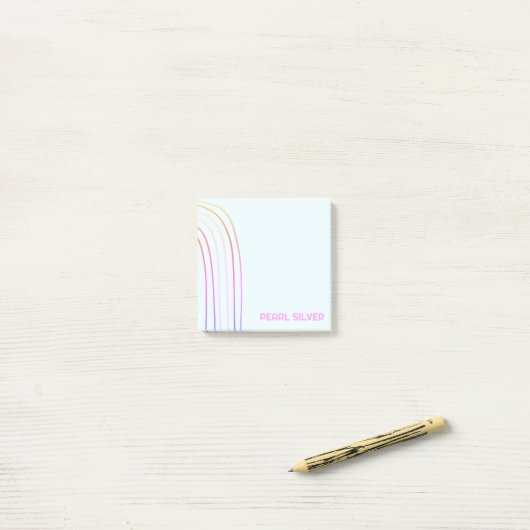 Handgemaakte gebogen lijnen Aangepaste personalisa Post-it® Notes (Op bureau)