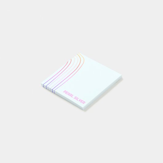 Handgemaakte gebogen lijnen Aangepaste personalisa Post-it® Notes (Schuin)