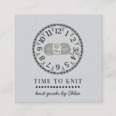 handgemaakte gebreide artikelen vierkante visitekaartje (Voorkant)