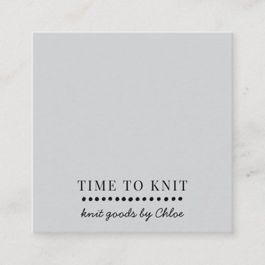 handgemaakte gebreide artikelen vierkante visitekaartje (Voorkant)