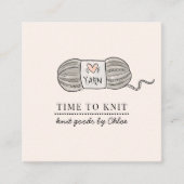 handgemaakte gebreide artikelen vierkante visitekaartje (Voorkant)