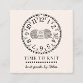 handgemaakte gebreide artikelen vierkante visitekaartje (Voorkant)