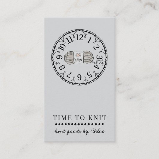 handgemaakte gebreide artikelen visitekaartje (Voorkant)