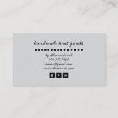 handgemaakte gebreide artikelen visitekaartje (Achterkant)