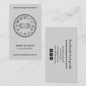 handgemaakte gebreide artikelen visitekaartje (Voorkant / Achterkant)