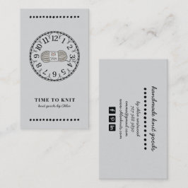 handgemaakte gebreide artikelen visitekaartje