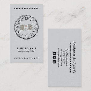 handgemaakte gebreide artikelen visitekaartje