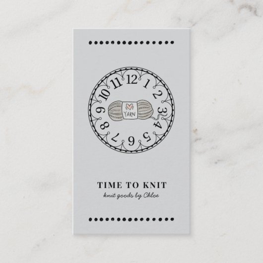 handgemaakte gebreide artikelen visitekaartje (Voorkant)