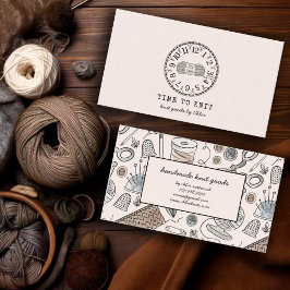 handgemaakte gebreide artikelen visitekaartje