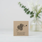 Handgemaakte gebreide goederen Kraft Vierkante Visitekaartje (Staand voorkant)