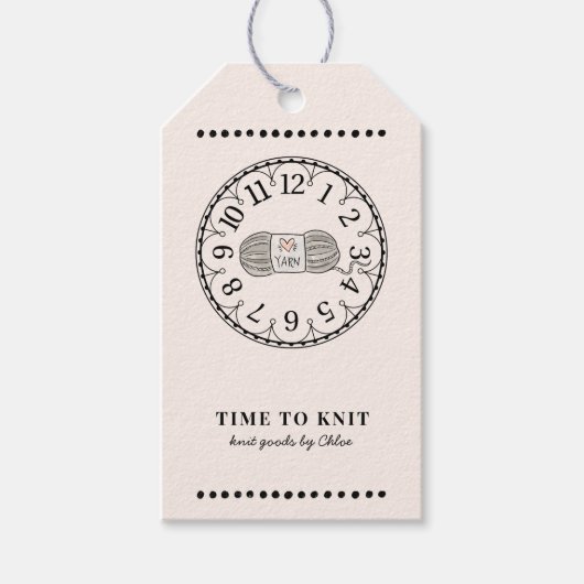 Handgemaakte gebreide goederen Prijs Label Cadeaulabel (Voorkant)