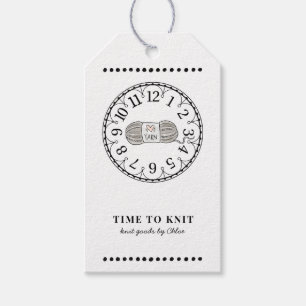 Handgemaakte gebreide goederenprijs cadeaulabel