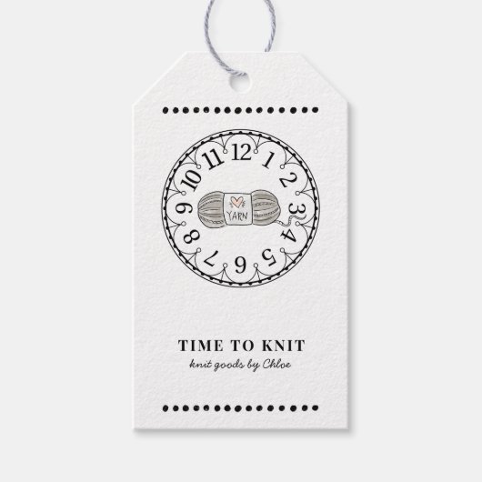 Handgemaakte gebreide goederenprijs cadeaulabel (Voorkant)