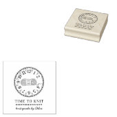 Handgemaakte gebreide zaken rubberstempel (Gestempeld)
