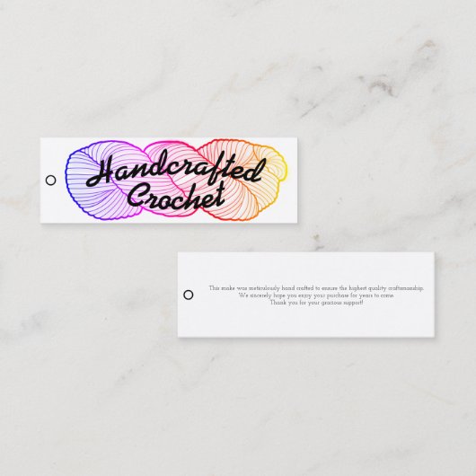 Handgemaakte gehaakte marktmaker Labels (Voorkant / Achterkant)