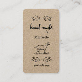 Handgemaakte Geitenmelk Zeep Rustiek Visitekaartje