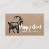 Handgemaakte geitenmelkzeep Happy Boerderij Rustic Visitekaartje (Voorkant)