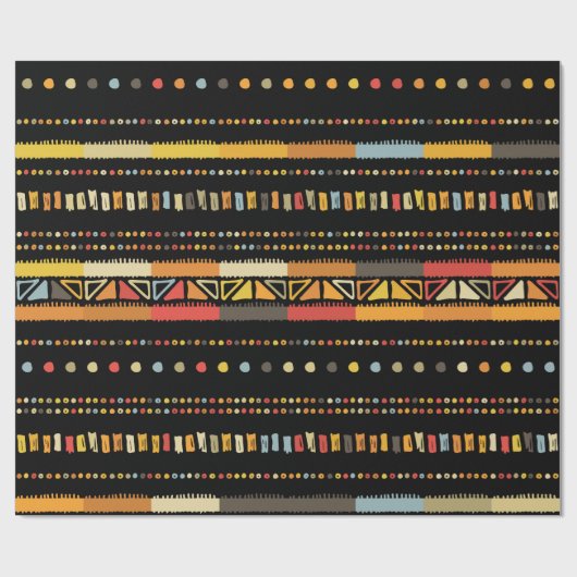 Handgemaakte gekleurde strepen heldere stampnaadlo cadeaupapier (Vlak)