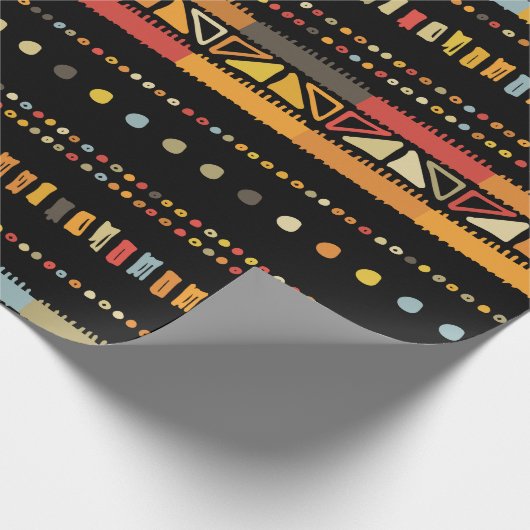 Handgemaakte gekleurde strepen heldere stampnaadlo cadeaupapier (Hoek)