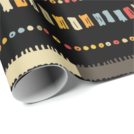 Handgemaakte gekleurde strepen heldere stampnaadlo cadeaupapier (Rol Hoek)