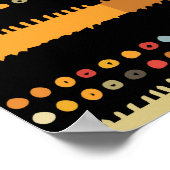 Handgemaakte gekleurde strepen heldere stampnaadlo poster (Hoek)