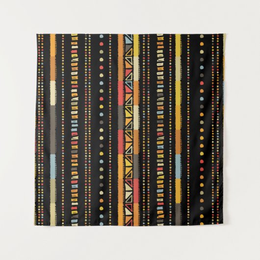 Handgemaakte gekleurde strepen heldere stampnaadlo wandkleed (Voorkant (horizontaal))