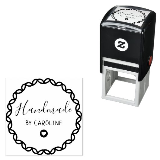 Handgemaakte geometrische krans  zelfinktende stempel (In situ)