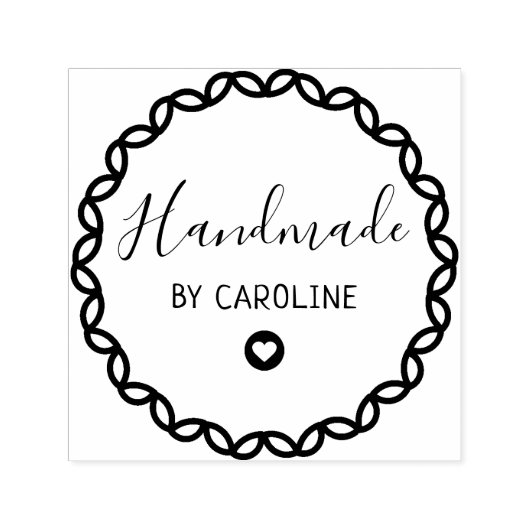 Handgemaakte geometrische krans  zelfinktende stempel (Design)