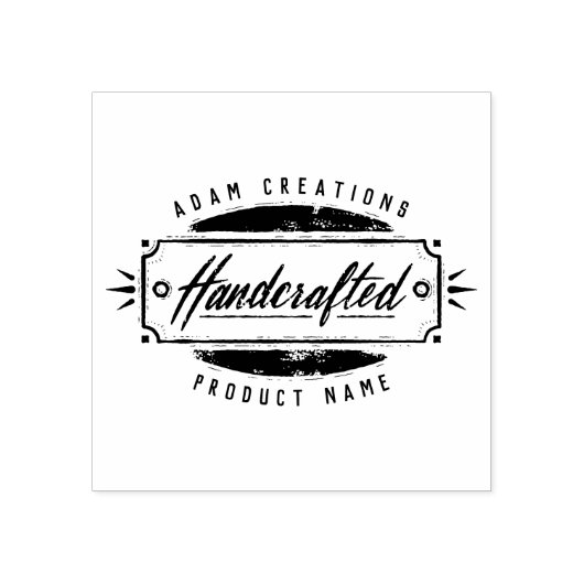 Handgemaakte gepersonaliseerde label rubberen stem rubberstempel (Afrduk)