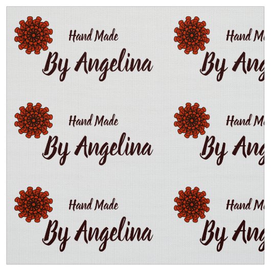 Handgemaakte gepersonaliseerde naaigelabels stof (Swatch)